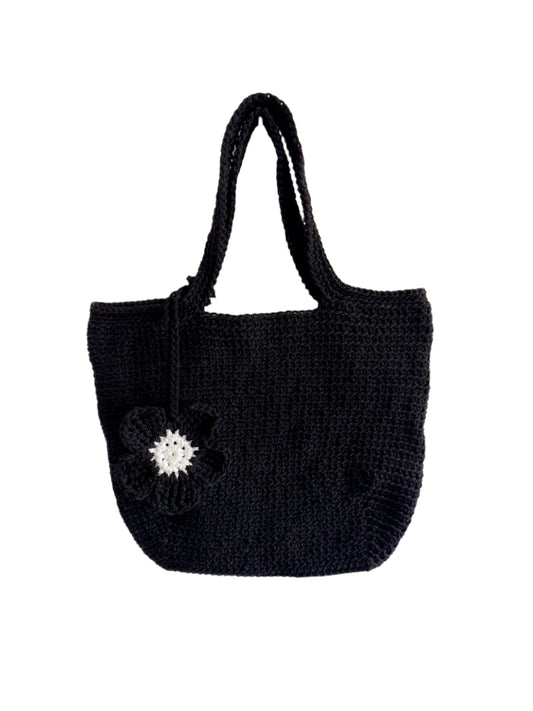 Black Macrame Bag