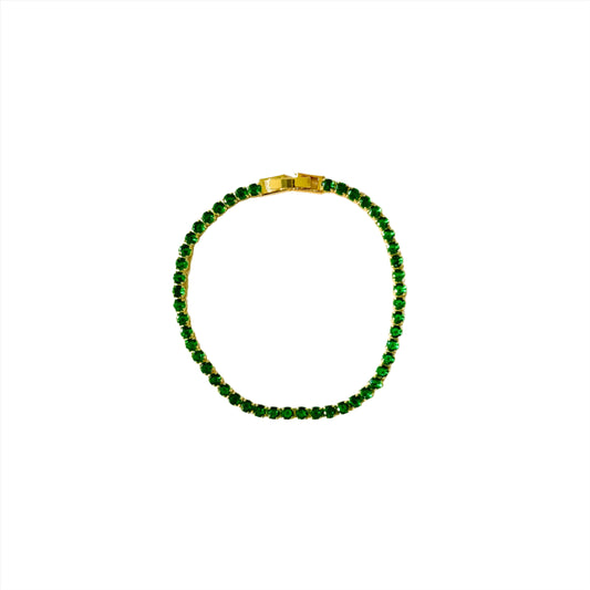 Medium Green Tennis Bracelet