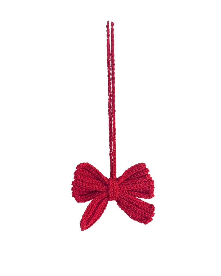 Large Crochet Bow Bag Charm