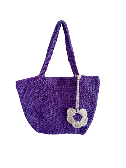 Dark Purple Macrame Bag