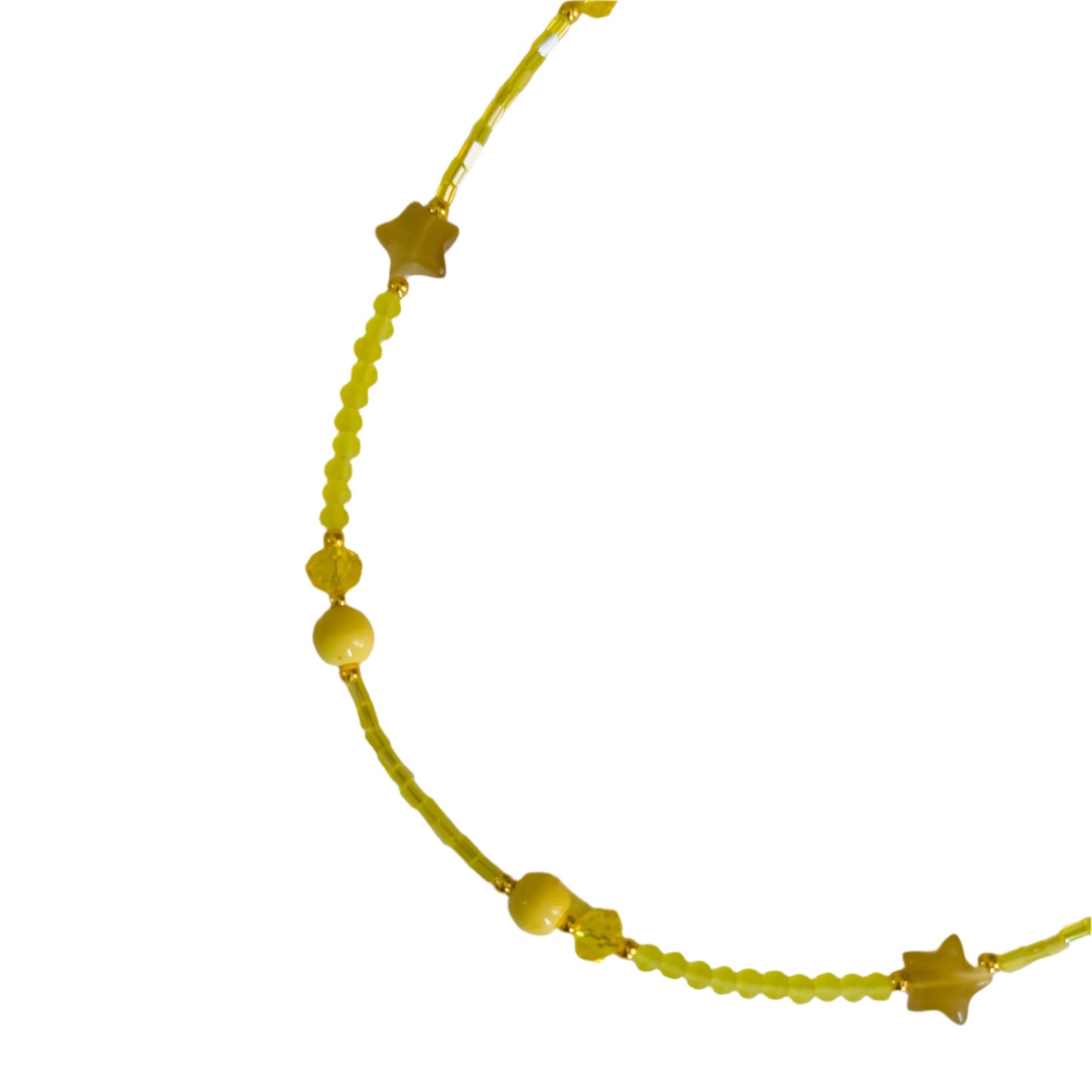 Yellow Random Beaded Choker