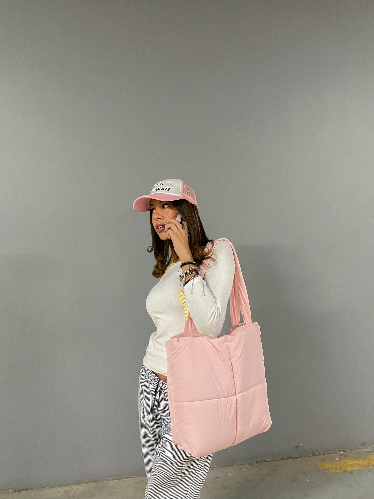 Pink Puffer Bag