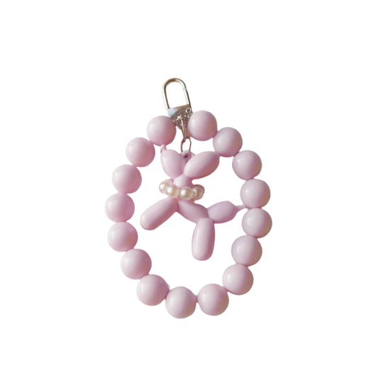 Pink Balloon Dog Bag Charm