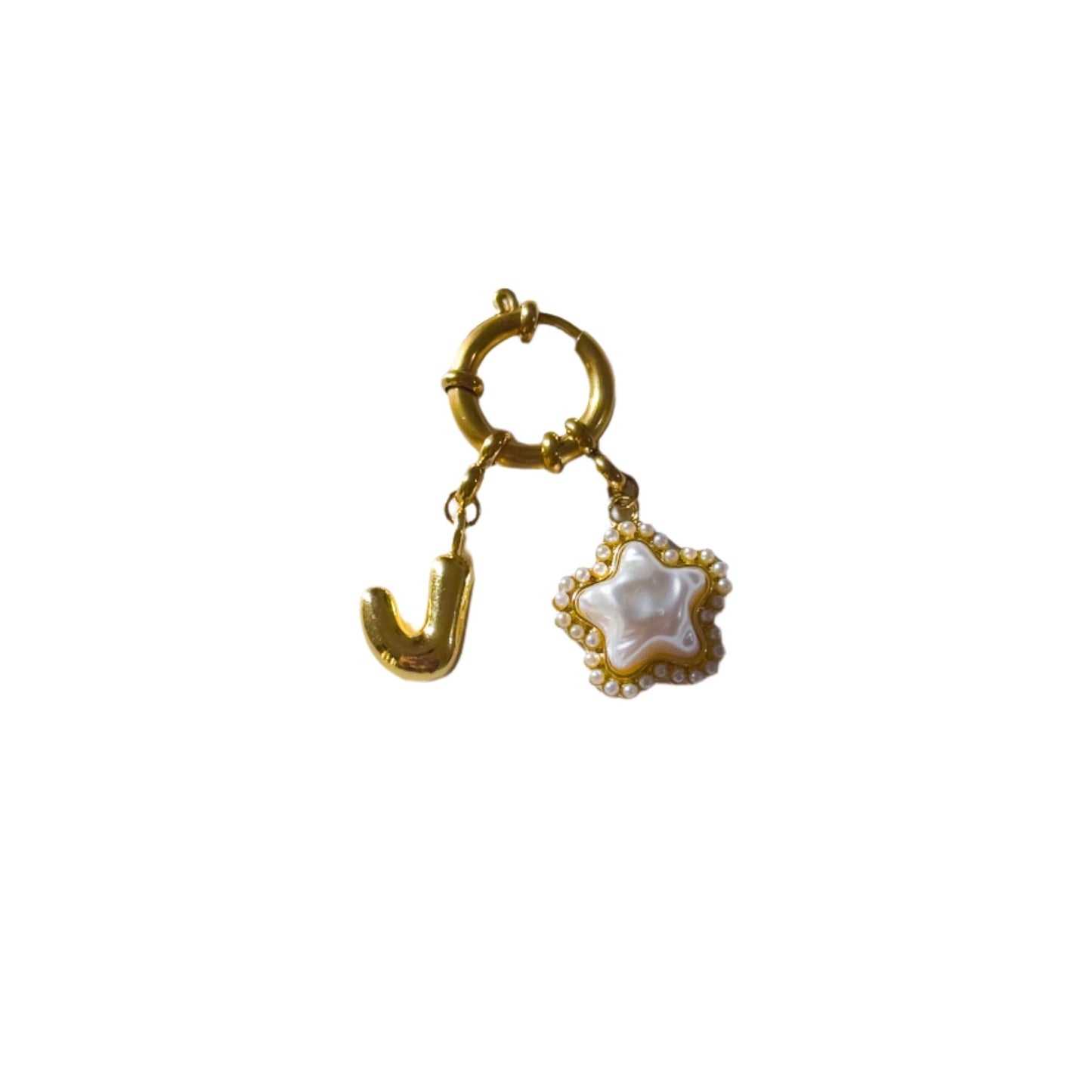 Initial Star Bag Charm