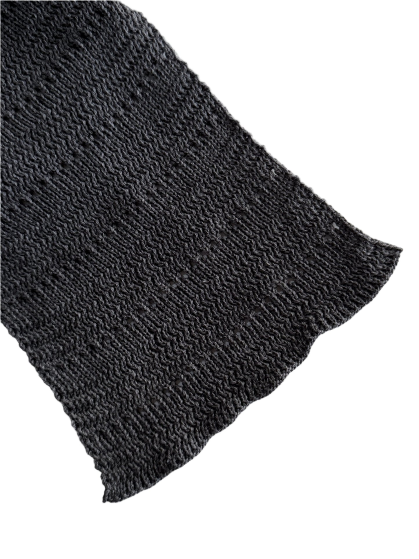 Dark Grey Hollowed Scarf