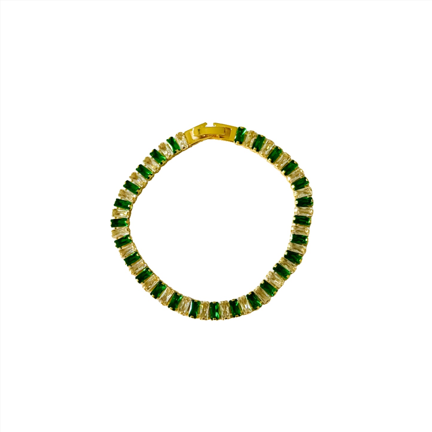 Green Tennis Bracelet