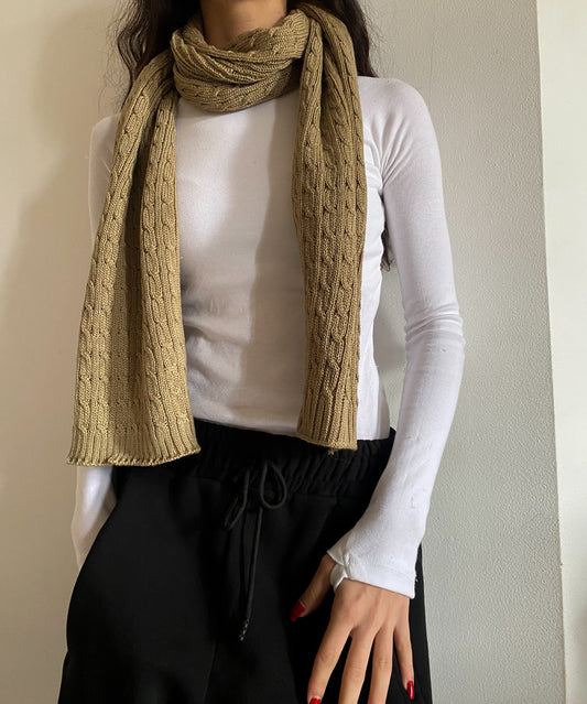 Beige Braided Scarf