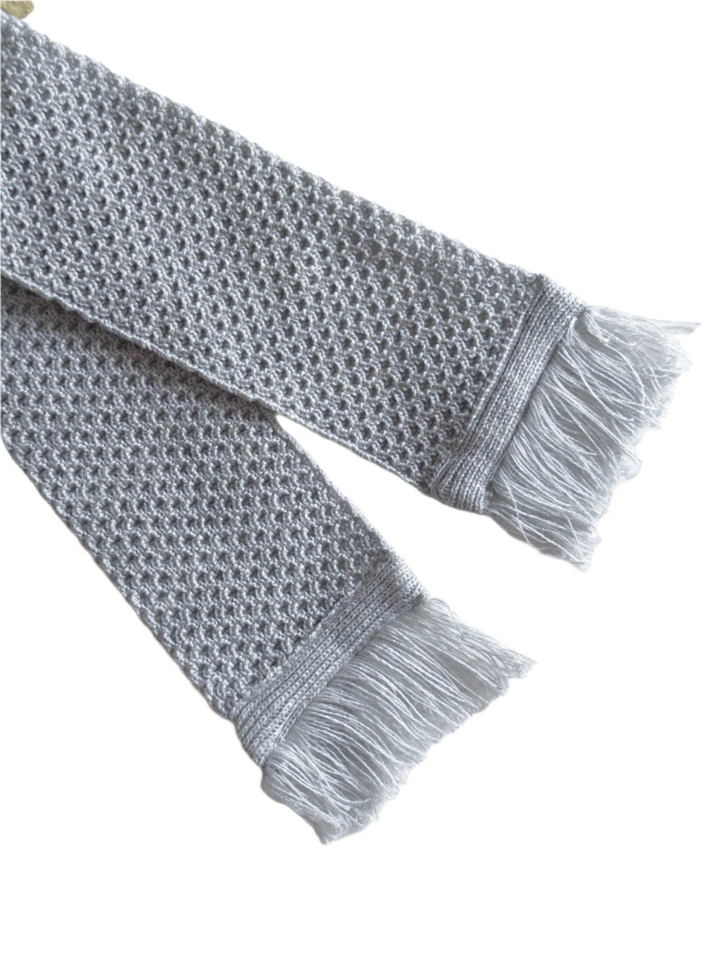 Light Grey Thin Seed Scarf