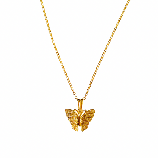 Transparent Butterfly Necklace