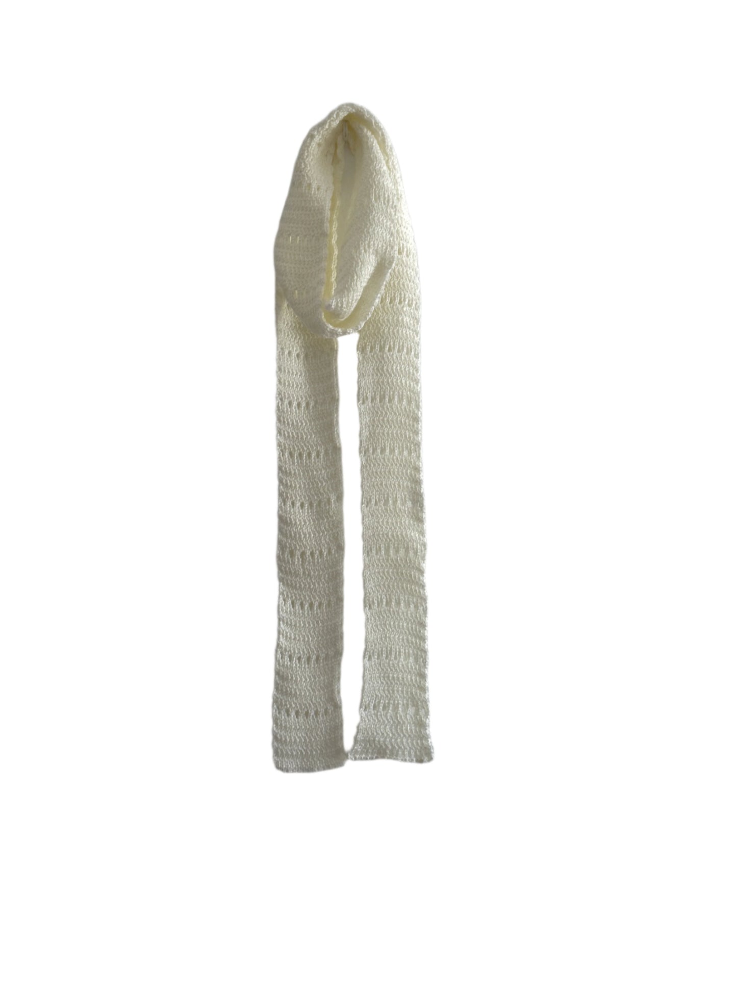 Off White Super-Thin Knit Scarf