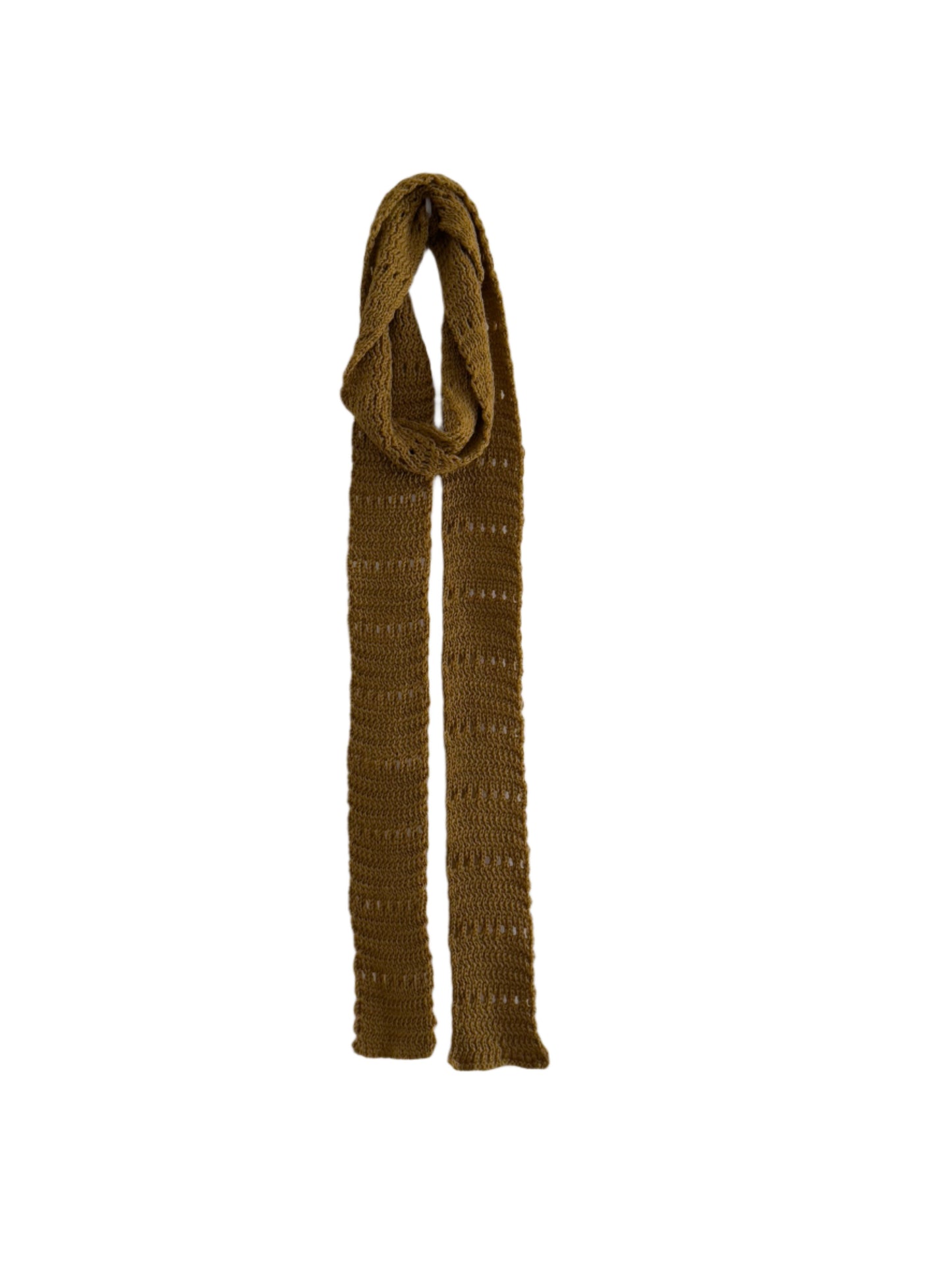 Camel Super-Thin Knit Scarf