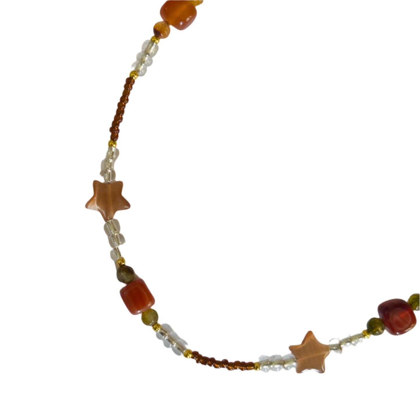 Brown Random Beaded Choker