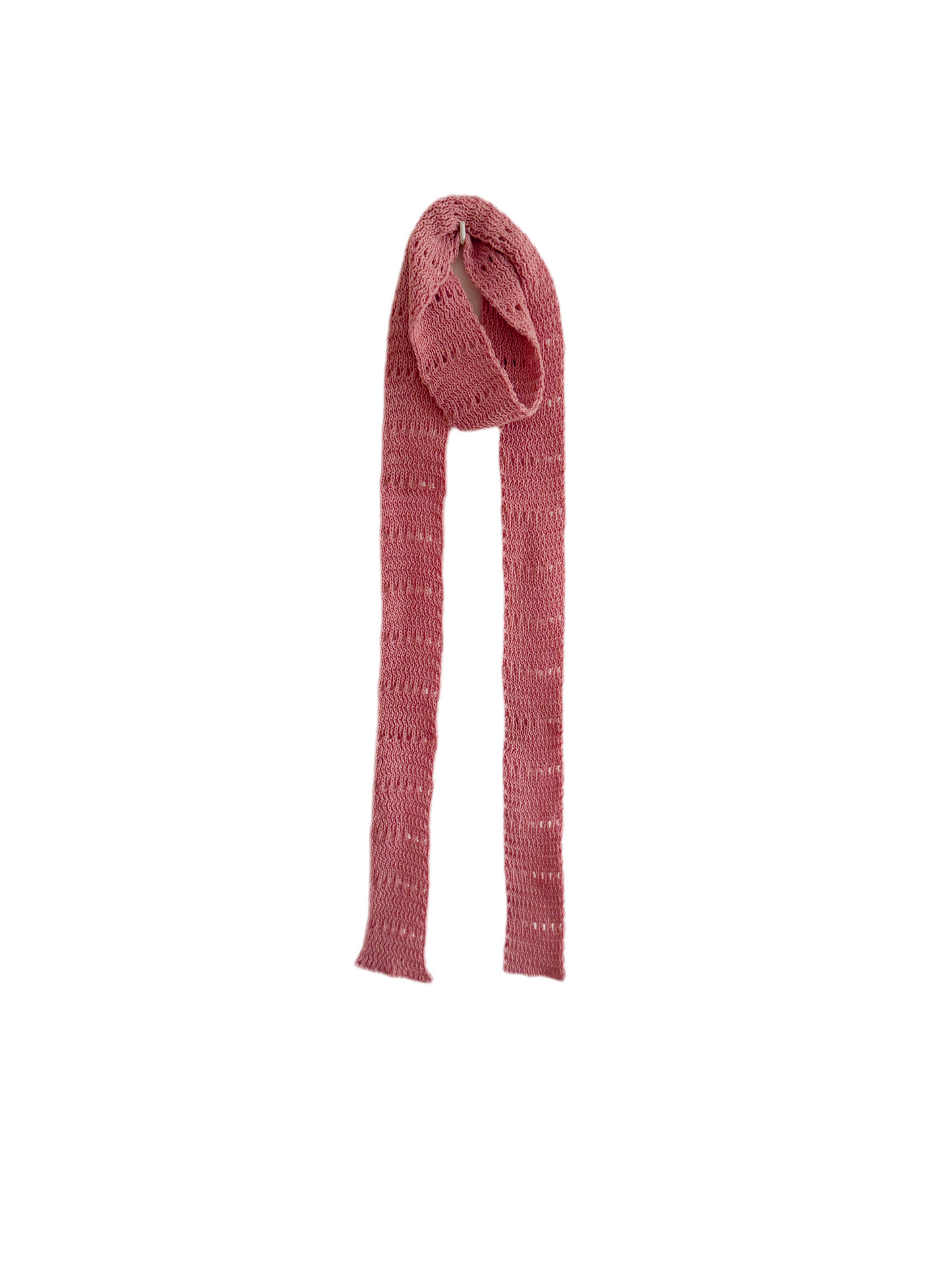 Cashmere Pink Super-Thin Knit Scarf