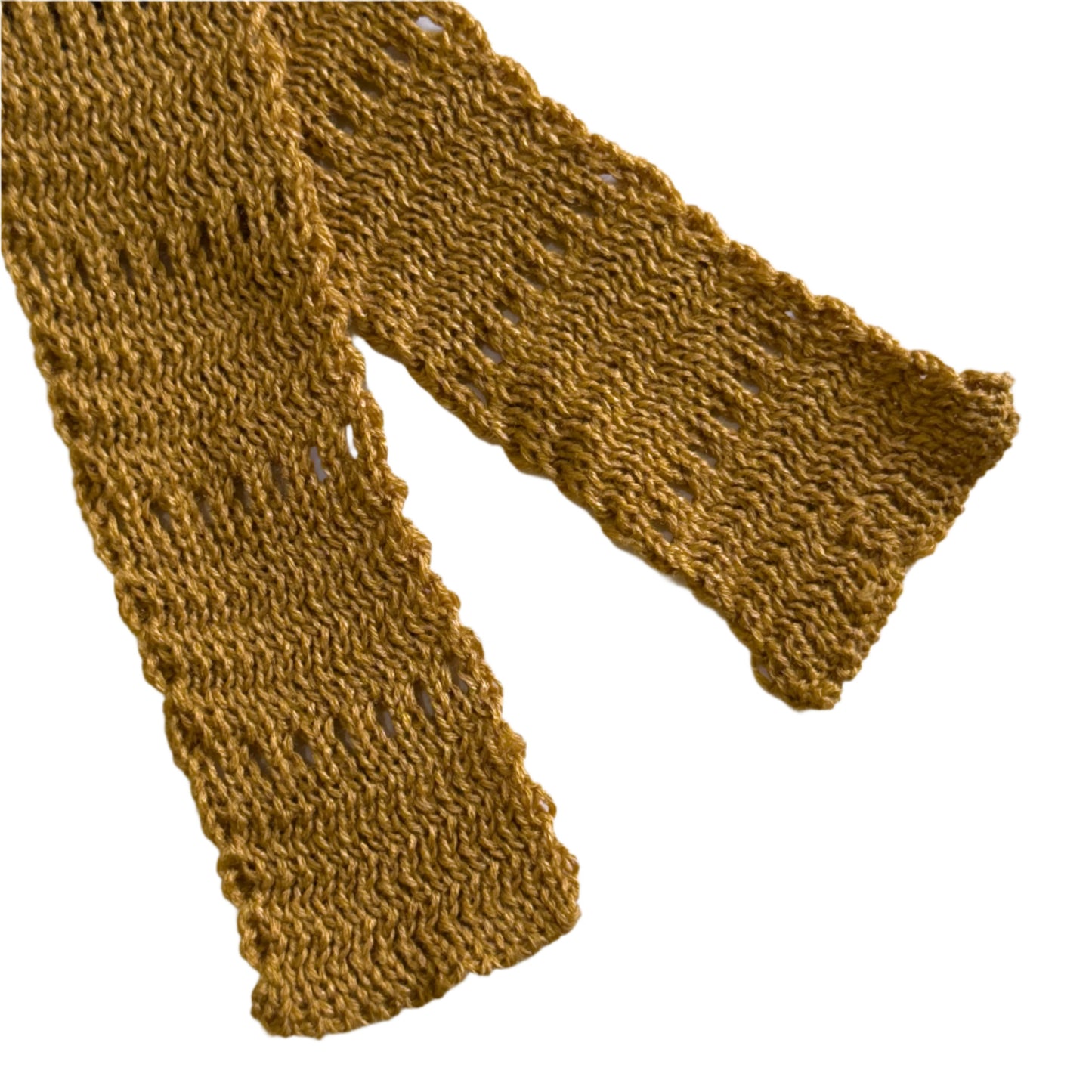 Camel Super-Thin Knit Scarf