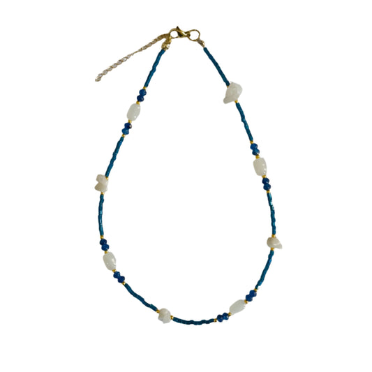 Dark Blue Random Beaded Choker