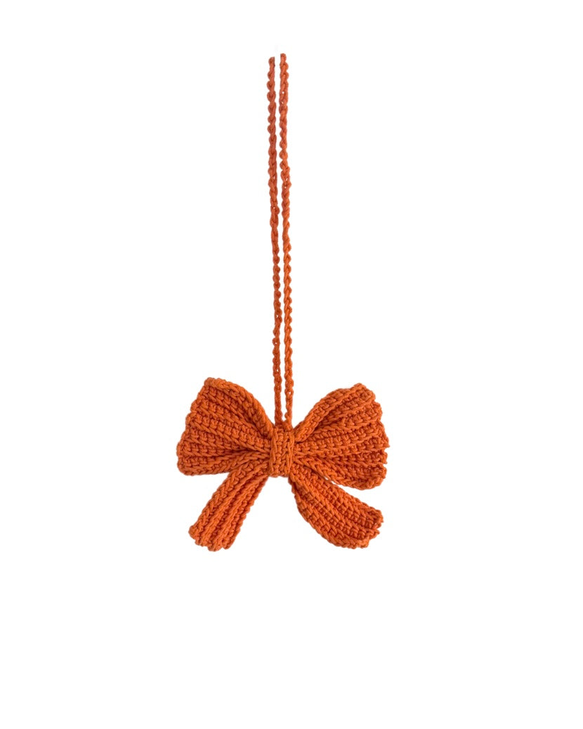 Large Crochet Bow Bag Charm