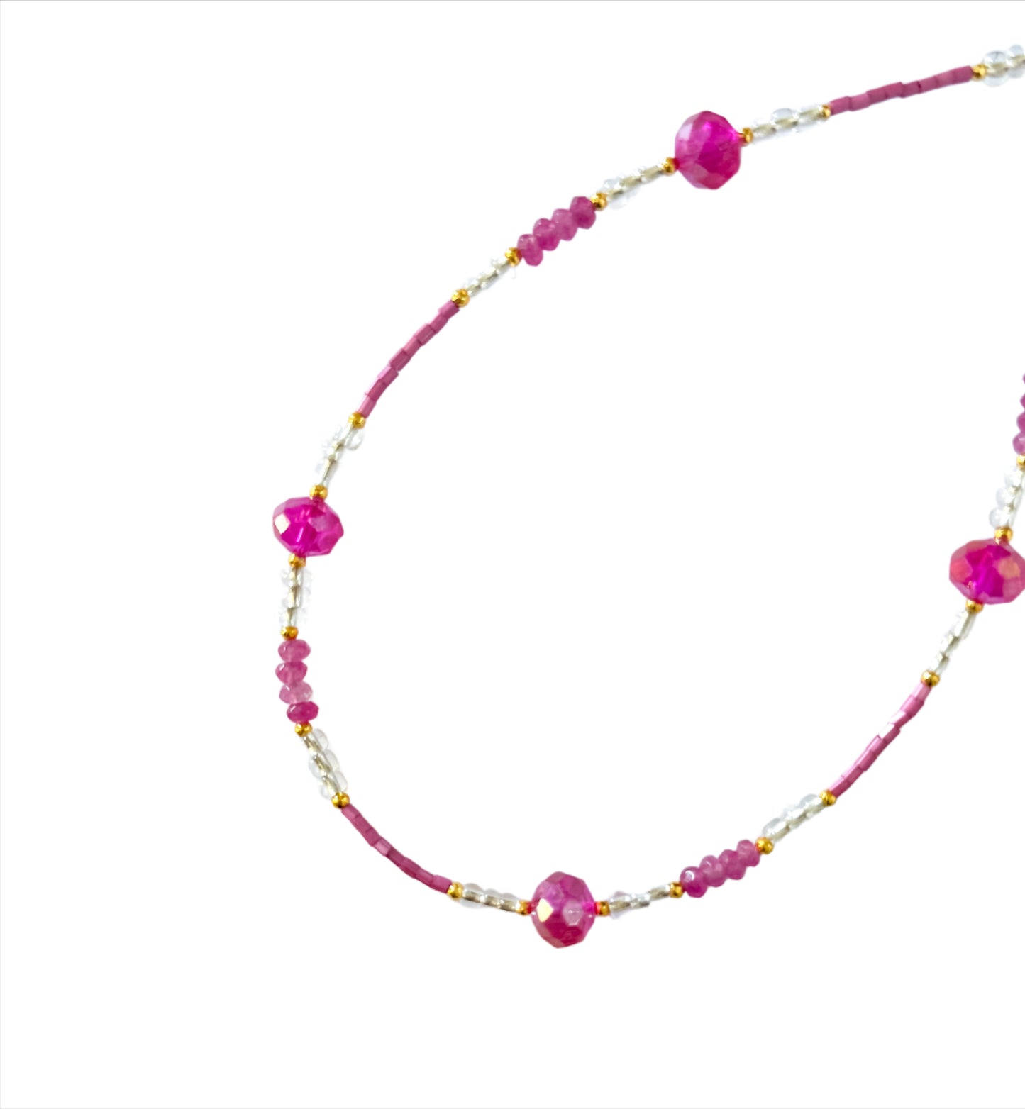 Random Beaded Pink Choker