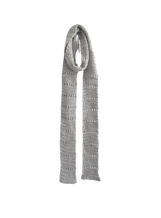 Light Grey Super-Thin Knit Scarf