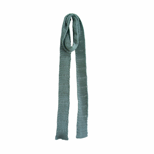 Mint Blue Super-Thin Knit Scarf