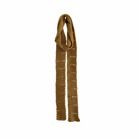 Camel Super-Thin Knit Scarf