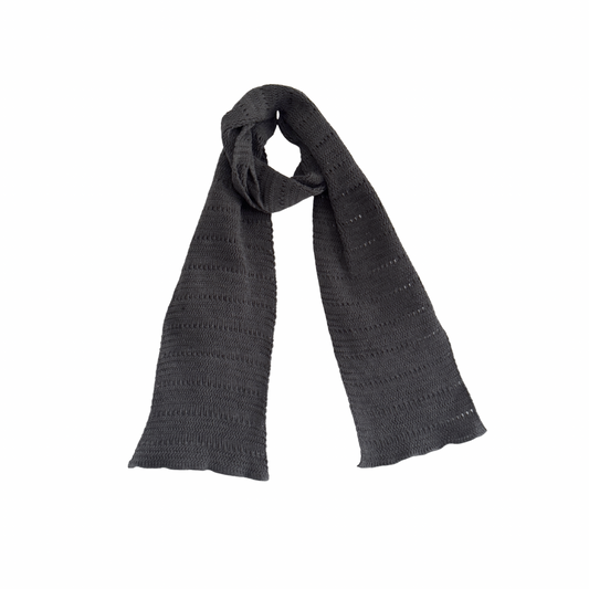 Dark Grey Hollowed Scarf