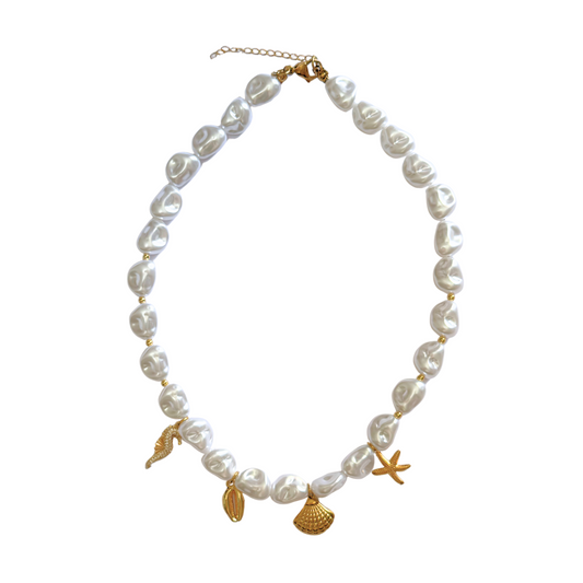 Pearls Charms Necklace