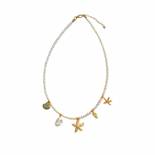 Pearls Charms Necklace