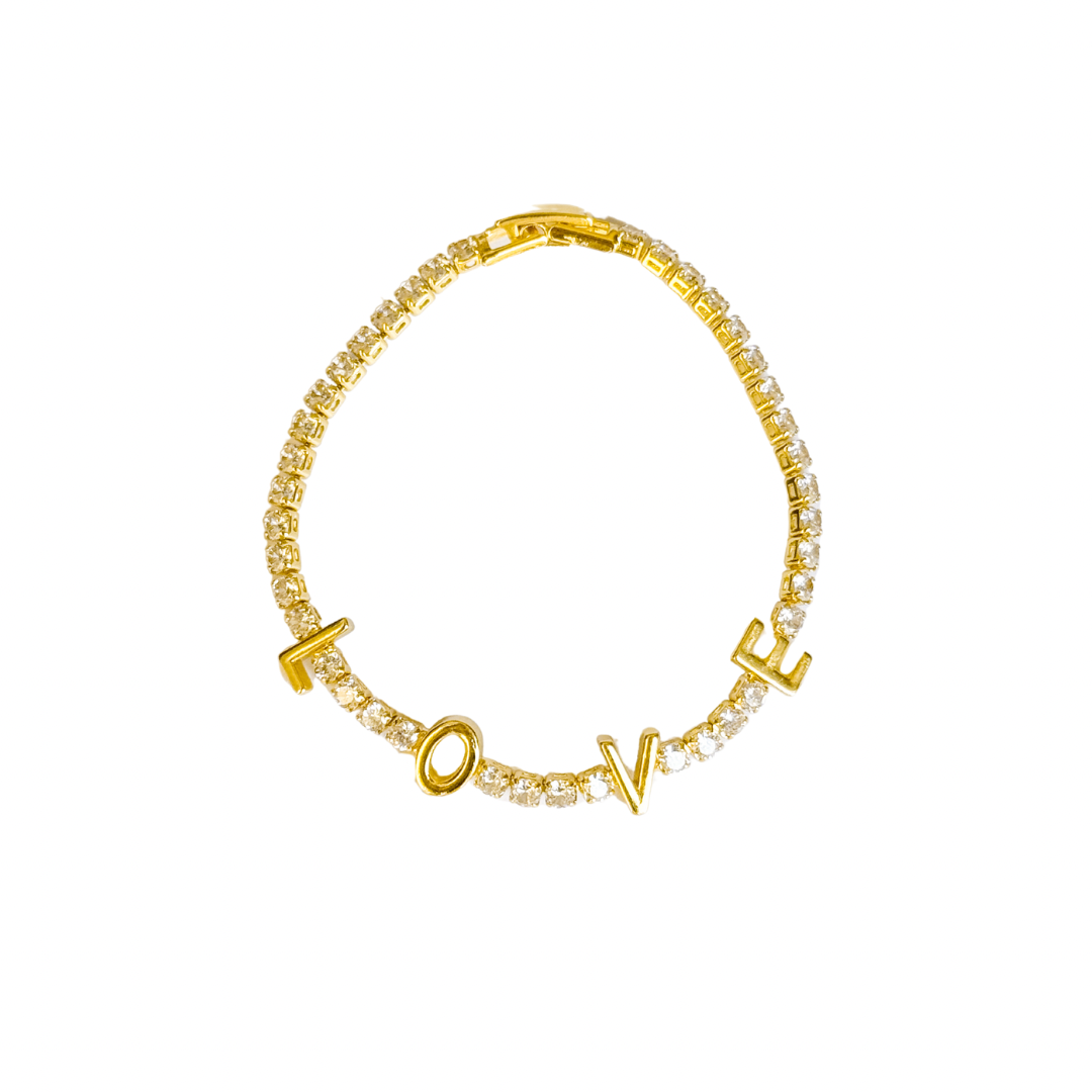 Love Tennis Bracelet Gold