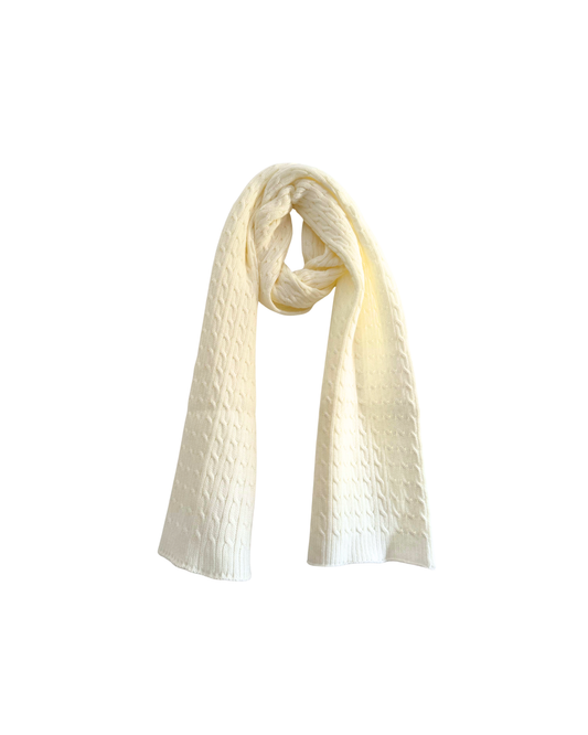 Off White Braided Scarf