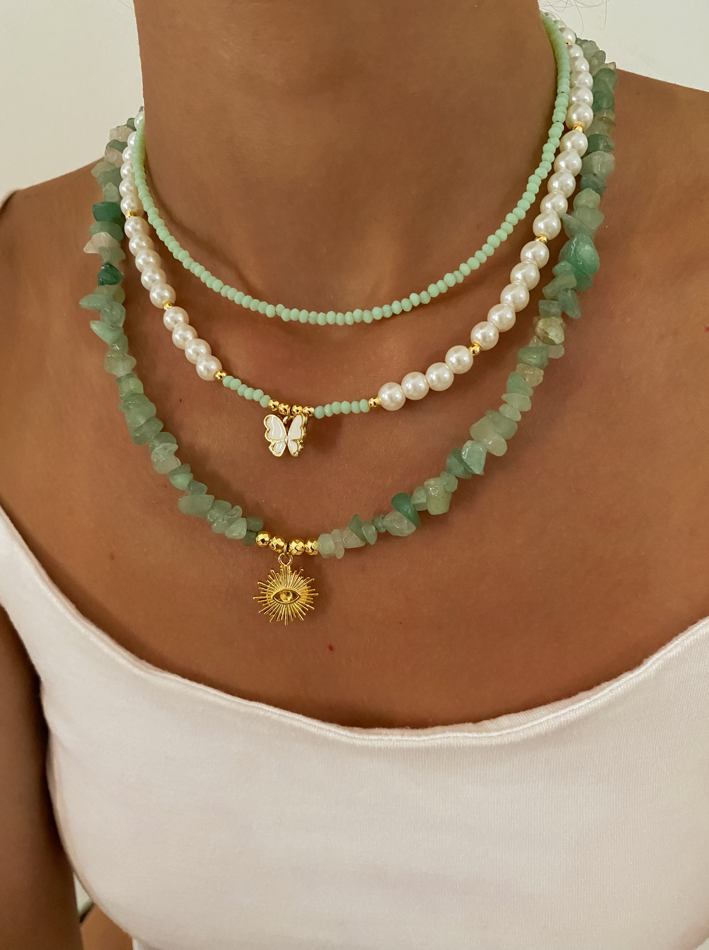 Mint Green Beaded Choker